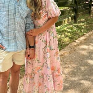 Floral Pink Maxi Dress